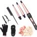 JAETON Hair Curling Wand Iron Conical Curling Iron Set Interchangeable Ceramic Barrel Hair Curler Set for Short & Long Hair (Small 3 Tubes) - Buy Online on SooperMarket.com