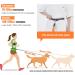 Snocyo Reflective Jogging Leash for Medium & Large Dogs | Elastic Double Handle & Waist Valve | Retractable Running Dog Leash in Gray & Orange - Buy Online on SooperMarket.com