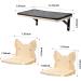 Wall Mounted Cat Hammock Shelf with Solid Rubber Wood Steps - Hanging Perches for Sleeping, Playing, and Climbing - Buy Online on SooperMarket.com