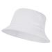 Umeepar Unisex Cotton Packable Bucket Hat Sun Hat Plain Colors for Men Women 1 White
