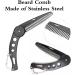 Stainless Steel Folding Beard Comb for Men - Anti-Static Pocket Comb for Beard and Mustache Styling - Buy Online on SooperMarket.com