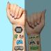 XO Fetti Video Game Party Supplies Temporary Tattoos - 40 Glow in the Dark Styles | Gamer Birthday Decorations - Buy Online on SooperMarket.com