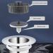Upgraded Sink Filter Bathroom Shower Hair Filter Catch Drain Cover Kitchen Sink Plug Strainer Hole Easy Waste Disposal Sink Size Basket - Buy Online on SooperMarket.com
