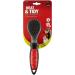 Mikki Dog Cat Nylon Bristle Brush - Matt and Tangle Remover -Soft Gentle Grooming Brush S Black teal