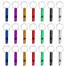 Aluminum alloy sports whistle 21 pieces aluminum whistle whistle emergency whistle with keychain outdoor survival signal whistle survival emergency mini whistle for camping hiking boating