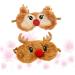 Shop NOLITOY 4 Pcs Animal Eye Masks | Plush Rudolph Eye Cover for Travel & Sleep | Soft Blindfolds for Comfort & Style - Buy Online on SooperMarket.com