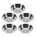 CIYODO 5 Pcs Vinegar Soy Toy Sauce Dishes Tray Vinegar Dish Spicy Soy Sauce Dishes Vinegar Soy Dish Silver