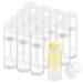 15 Pack 2 oz/60ml Plastic Deodorant Containers Empty Round Twist-Up Solid Stick Tube Container for Homemade Deodorant Shaving Soap Stick Heel Lip Balm Solid Lotion Bars-Top Filling Clear