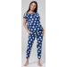 HAPPY MAMA Maternity Breastfeeding Lounge Set 1024p 10 Blue Jeans-White Stars - Buy Online on SooperMarket.com