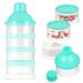 Milk Powder Dispenser Pots Formula Dispenser Container Formula Powder Pots Snack Storage Box for Travel and Outdoor Activities BPA Free (Green)