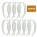 Timoo 20 Pcs Plastic Headbands - 1 Wide No Teeth Hair Bands for DIY & Craft - White - Girls & Women's Accessories - Buy Online on SooperMarket.com