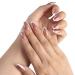 24PCS Shiny Medium Ballerina Press-On Nails - Full Cover French Nail Art for Women & Girls | Stylish White Edge Design - Buy Online on SooperMarket.com