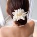 Chiffon Flower Hair Clips Set - 3PCS French Barrettes for Women and Girls in 3 Colors - Buy Online on SooperMarket.com