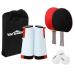 Ping Pong Net Table Tennis - Win SPORTS Paddle Set with Retractable Net,Play Anywhere Ping Pong Net for Any Table,2 Table Tennis Paddle& Rackets,3 Balls,Storage Case,Set with Retractable Table Tennis Net red