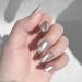 Cat Eye Gel Nail Polish White Silver Glitter Magnetic Gel Nail Varnish Holographic Sparkly Shimmer Crystal French Manicure Soak off UV/LED Lamp Nails Long Lasting Nail Art Manicure Salon DIY at Home - Buy Online on SooperMarket.com