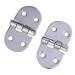 Boat Hinges, 2 Pack Stainless Steel Mirror Polished Butterfly Shaped Cabinet Hinges, Door Hinges 3" x 1.5"