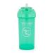 Twistshake Straw Cup leak-proof drinking clay bottle with soft drinking straw 360 ml straw cup for children with straw from 6 months BPA-free pastel green pastel green 360 ml (pack of 1)