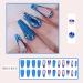 Aflytep Blue French Wearable Nails Wearable Press on Nails False Nail Tips Full Cover Nail Tips Art Finished Nails - Buy Online on SooperMarket.com