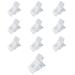 Nail Clips 10 Pieces Plastic Nail Tips Clips for Quick Building Gel Nail Clamps for Gel Extensions Slip Solution for Polygel Nails Transparent