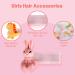 HQCM 60 PCS Seamless Ponytail Holder Hair Accessories for Girls - Multicolor Mini Baby Cartoon Hair Ties with Bow, Elastic Bands, and Clips for Kids - Buy Online on SooperMarket.com