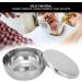 Stainless Steel Shaving Bowl with Lid for Men's Beard Care | Shaving Foam Mug | Soap Dish for Men - Buy Online on SooperMarket.com