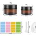 Collazoey 10-Piece Amber Glass Cream Jars Set | 20ml & 30ml Refillable Ointment Pots with Lids | Ideal for Cosmetics & Essential Oils | International Shipping Available - Buy Online on SooperMarket.com
