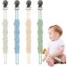Baok Baby Schnullerhalter - 4 Anti-Tie-Off Steel Pacifier Chains | Silicone Pacifier Holders for Babies & Parents - Buy Online on SooperMarket.com