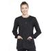 Snap Front Scrub Jackets for Women Workwear Professionals Soft Stretch WW340 Medium Black
