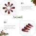 Vatocu Christmas False Nails - Long Xmas Press on Nails with Snowflakes Glitter - 24pcs Ballerina Acrylic Stick on Nails for Women and Girls - Buy Online on SooperMarket.com