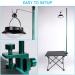 WIOR Camping Lantern Stand 36 Inch Collapsible Aluminum Alloy Lamp Stand with Hook Adjustable Lantern Pole Hanger for Outdoor Picnic Fishing Backpacking Camping BBQ - Green - Buy Online on SooperMarket.com