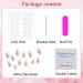 French Nude Medium Length Coffin Press on Nails - Glossy Square False Nails for Women - Reusable Acrylic Nails - 24pcs - Buy Online on SooperMarket.com
