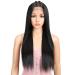 Joedir 13x4x4 Lace Front Wig - Long Straight Black Wig with Baby Hair Synthetic High-Temperature Resistant 180% Density - 76 CM - Buy Online on SooperMarket.com