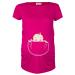 HAPPY MAMA. Women's Maternity Baby in Pocket Print T-Shirt Top Tee Shirt. 501p 18-20 Fuchsia