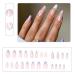 Luvadeyo 24 PCs Press On Nails - Medium Almond Fake Nails with Glue Purple Flower Designs for Women & Girls - Buy Online on SooperMarket.com