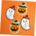 Warmhm 50pcs Halloween Message Card Halloween Candy Tag Packaging Decoration Card Paper Card Halloween Decor Pencil Caps Tooth Charms Candy Wrapping Card Lollipop Pumpkin - Buy Online on SooperMarket.com