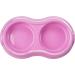 Trixie Light Weight Version Plastic Double Bowl for Cat 200 ml Assorted Colors 1 Count (Pack of 1) - Buy Online on SooperMarket.com