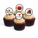 24 American Football Wafer Cupcake Toppers Edible PREMIUM THICKNESS Sweetened Vanilla Wafer Card Cupcake Decorations