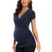 Love2Mi Maternity Nursing Shirt - Short Sleeve V-Neck T-Shirt - Navy - Size L - Buy Online on SooperMarket.com