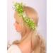 Wiwpar Boho Flower Wreath Headpiece - Maternity Birthday Bridal Halo Hair Accessory for Women & Girls - Green Leaf Bohemian Fairy Flower Headband (Style4 - Buy Online on SooperMarket.com
