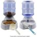 Zcaukya Automatic Cat Feeder & Water Dispenser Set - 1 Gal x 2 Gravity Dog Water Fountain & Pet Food Feeder (Grey) - Buy Online on SooperMarket.com