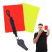 Approved referee card set football referee Red and yellow cards with referee specification and pipe cord referee tool for football games for the competition (red yellow)