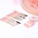 Travel Makeup Brush Set - 10 Mini Brushes with Case | Foundation Blending Eyeshadow & Blush | Perfect Makeup Gift (Pink - Buy Online on SooperMarket.com