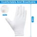 3 Pairs White Cotton Gloves for Dry Hands - Premium Moisturizing Gloves for Eczema & Overnight Use | Unisex Hand Protection for Jewelry & Coin Handling - Buy Online on SooperMarket.com