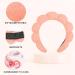 Spa Headband Set | Terry Cloth Headband for Women | Bubble Skincare Headbands | Face Wash Wristbands | Soft Puffy | Pink+Orange - Buy Online on SooperMarket.com