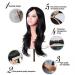 Buy BGHJUE Black Long Body Wave Wig | Human Hair Bundles & Closure | Brazilian Non-Remy Extensions for Halloween - Buy Online on SooperMarket.com