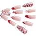 Vatocu Christmas False Nails - Short Red Press on Nails with Snowflakes, Elk, and Snowman Designs - 24pcs for Women and Girls - Buy Online on SooperMarket.com