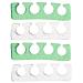 Toe Separator 4PCS Gel Toe & Finger Separators for Nail Varnish Toe Dividers/Spacer for Nail Art Pedicure Manicure Nail Accessories Green and Translucent