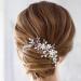 Unicra Bridal Wedding Hair Comb | Silver Pearl & Crystal Accessories for Women & Girls - Buy Online on SooperMarket.com
