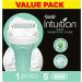 WILKINSON SWORD - Intuition Sensitive care Blades For Women | No Shave Gel Needed | Razor Handle + 6 Blade Refills
