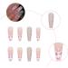Luvadeyo 24pcs Coffin Long Press on Nails - Shiny Full Cover Pink Heart Acrylic Fake Nails for Women & Girls - Buy Online on SooperMarket.com